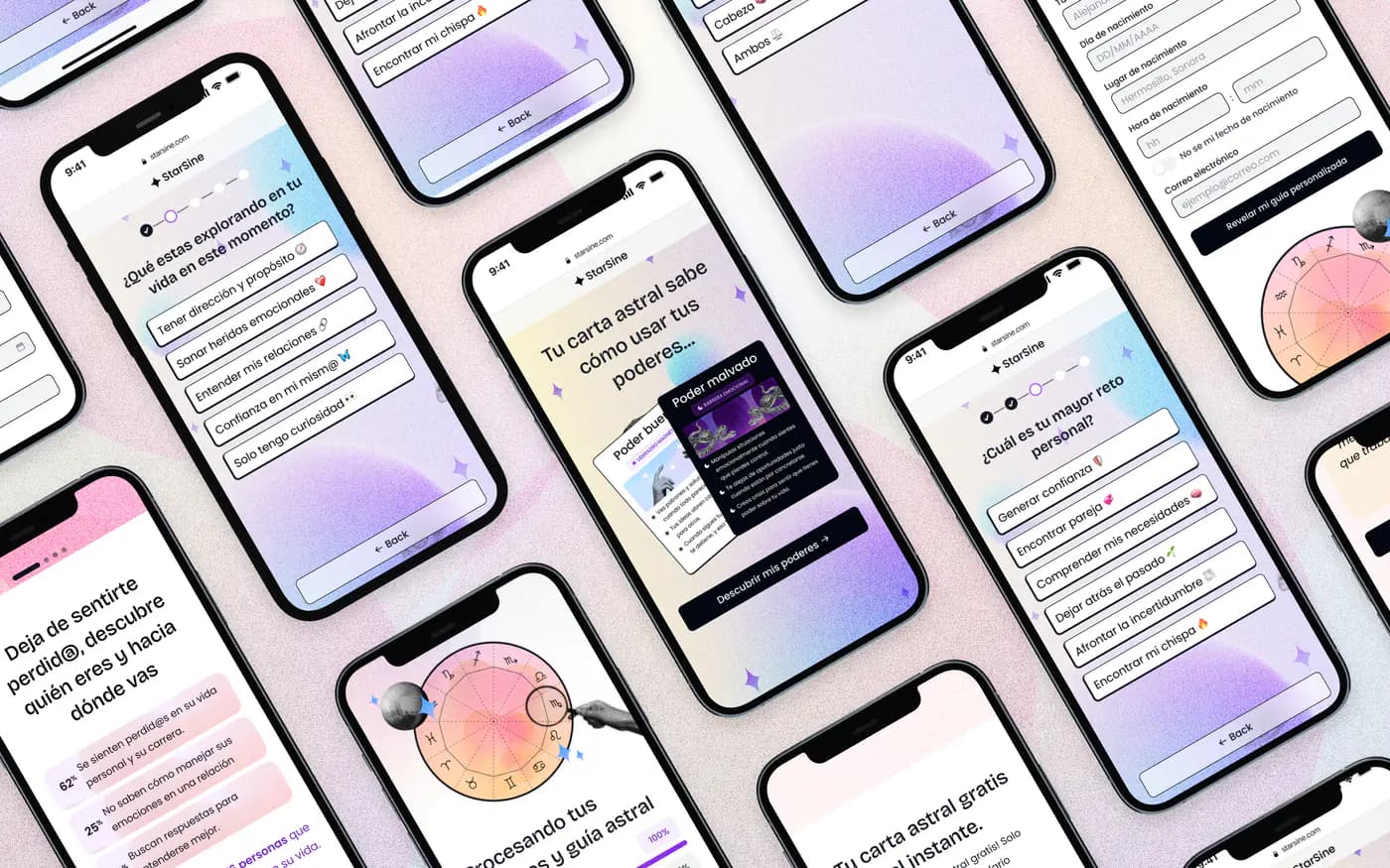 Every screen in the guided flow, end to end